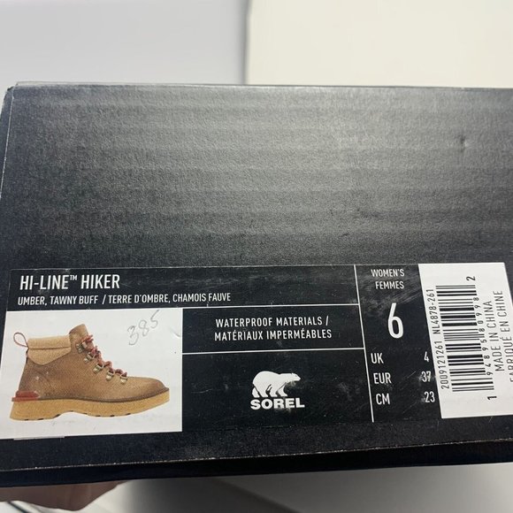 Sorel Hi-Line 2009121261 Hiker Boots Women's 6 Umber Tawny Buff Leather S0615‎ - Picture 9 of 10